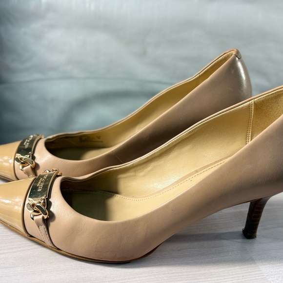 Coach Beige Pointed Toe Pumps - Picture 5 of 6